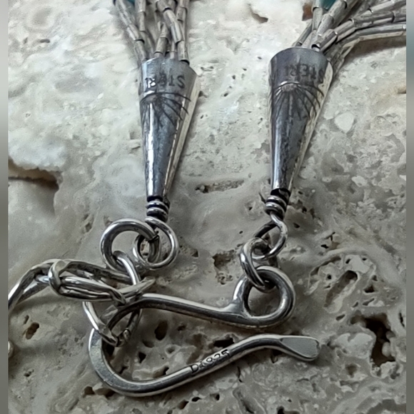 Jay King Liquid Silver/Turquoise Heishi Necklace - Picture 5 of 7